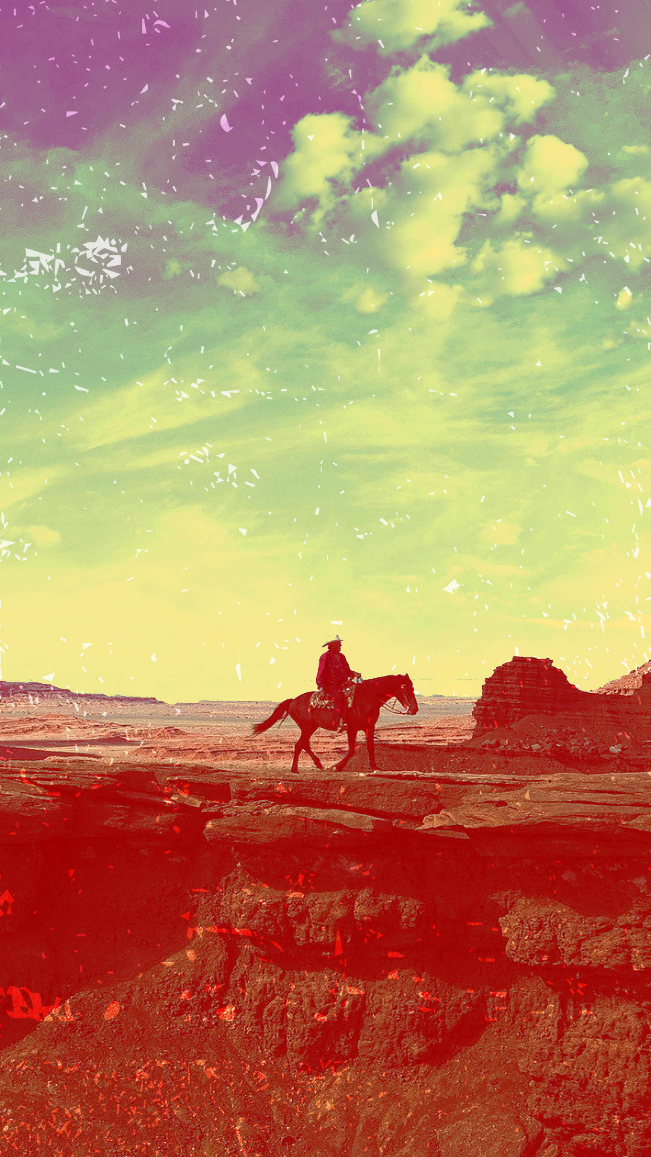 Filtered Western Aesthetic Rider Background