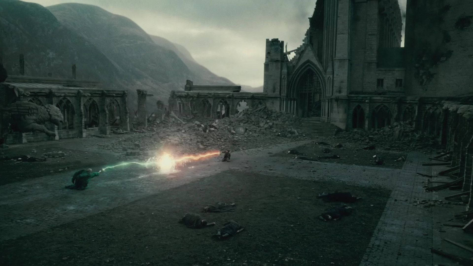 Final Battle Of Hogwarts Background