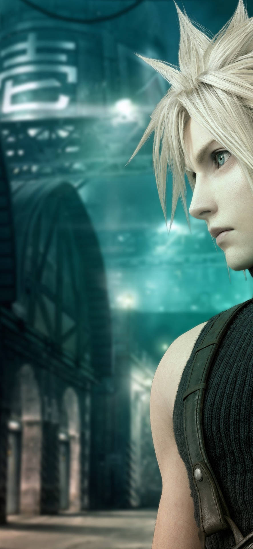 Final Fantasy 7 Cloud Side Profile Background