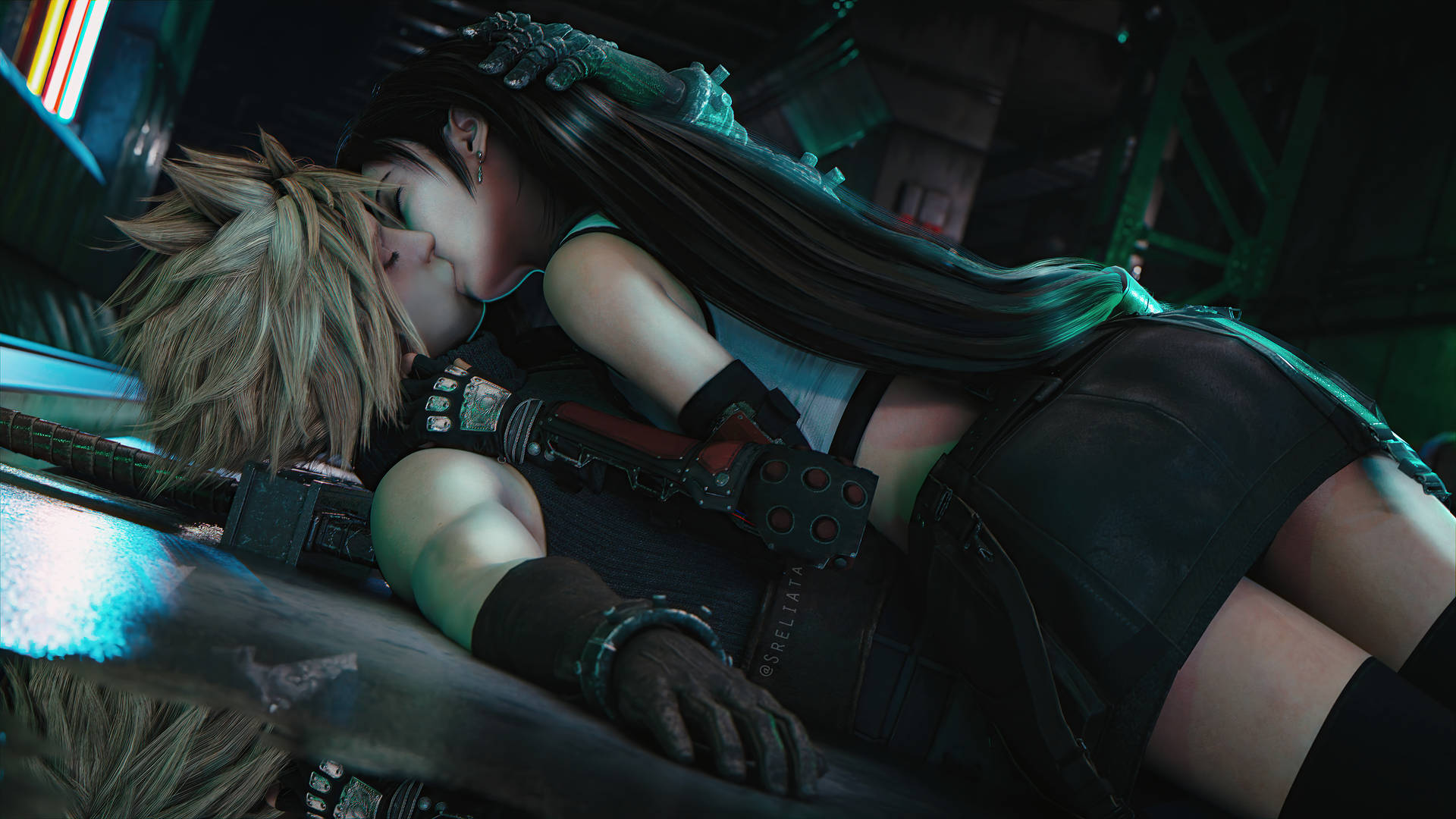 Final Fantasy 7 Kiss Background