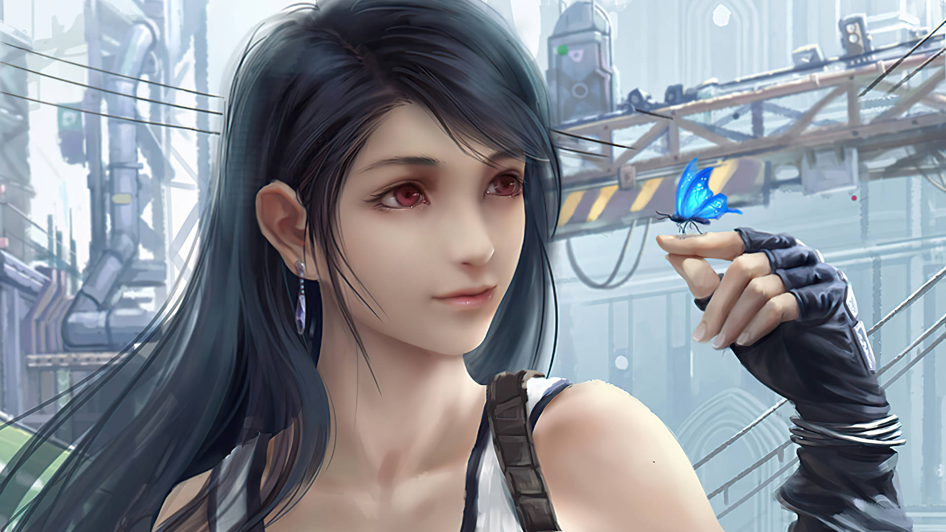 Final Fantasy 7 Tifa Butterfly Background