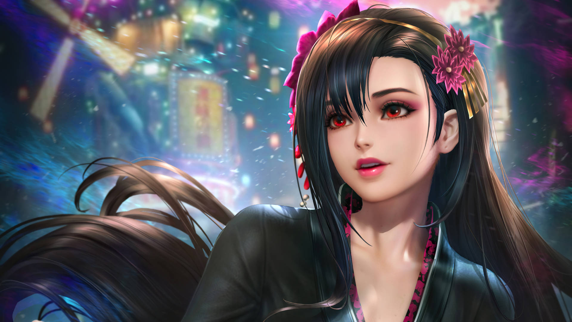 Final Fantasy 7 Tifa Kimono Background