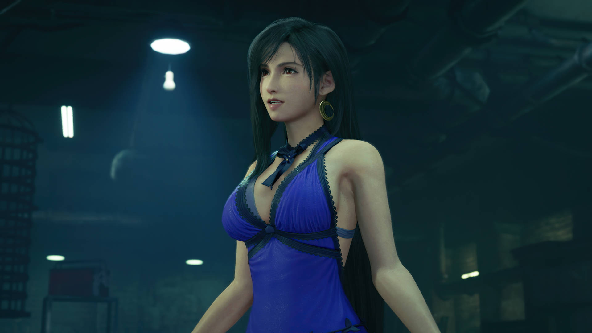 Final Fantasy 7 Tifa Purple Dress Background