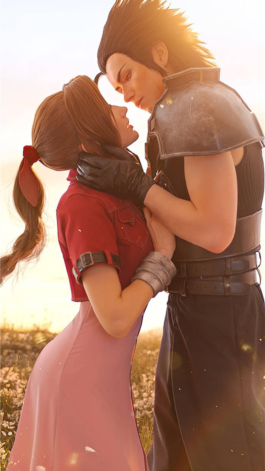 Final Fantasy Iphone Zack And Aerith Background