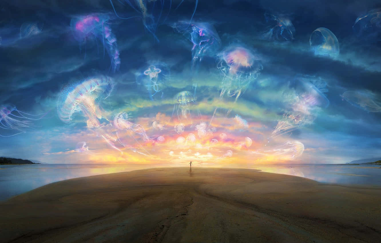 Finally Serene Painting By Gaétan Weltzer Background