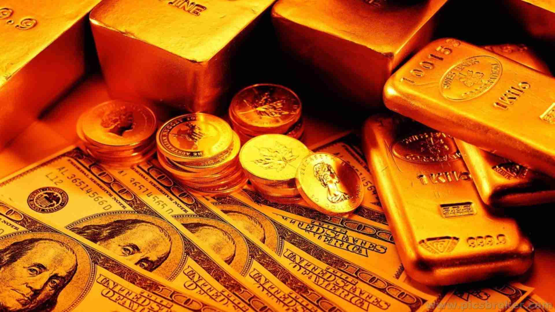 Finance Money Gold Bars Background