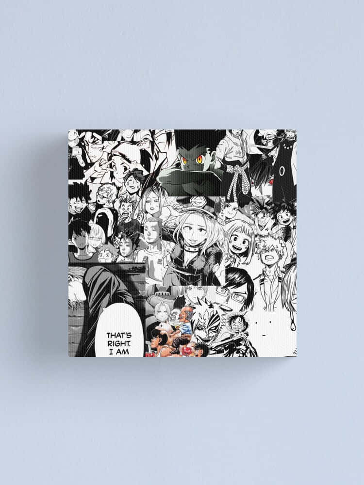 Find Beauty In The Chaos With This Vibrant Anime Collage Aesthetic Wallpaper Background