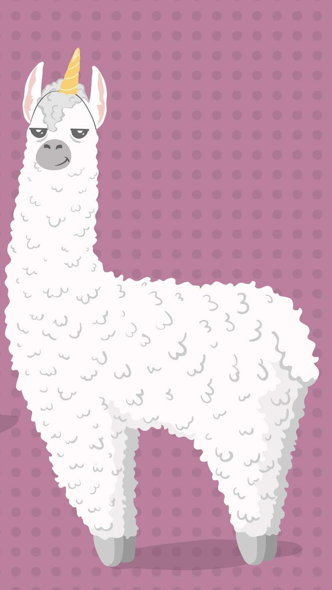 Find Inner Peace With The Soothing Presence Of A Cute Llama. Background