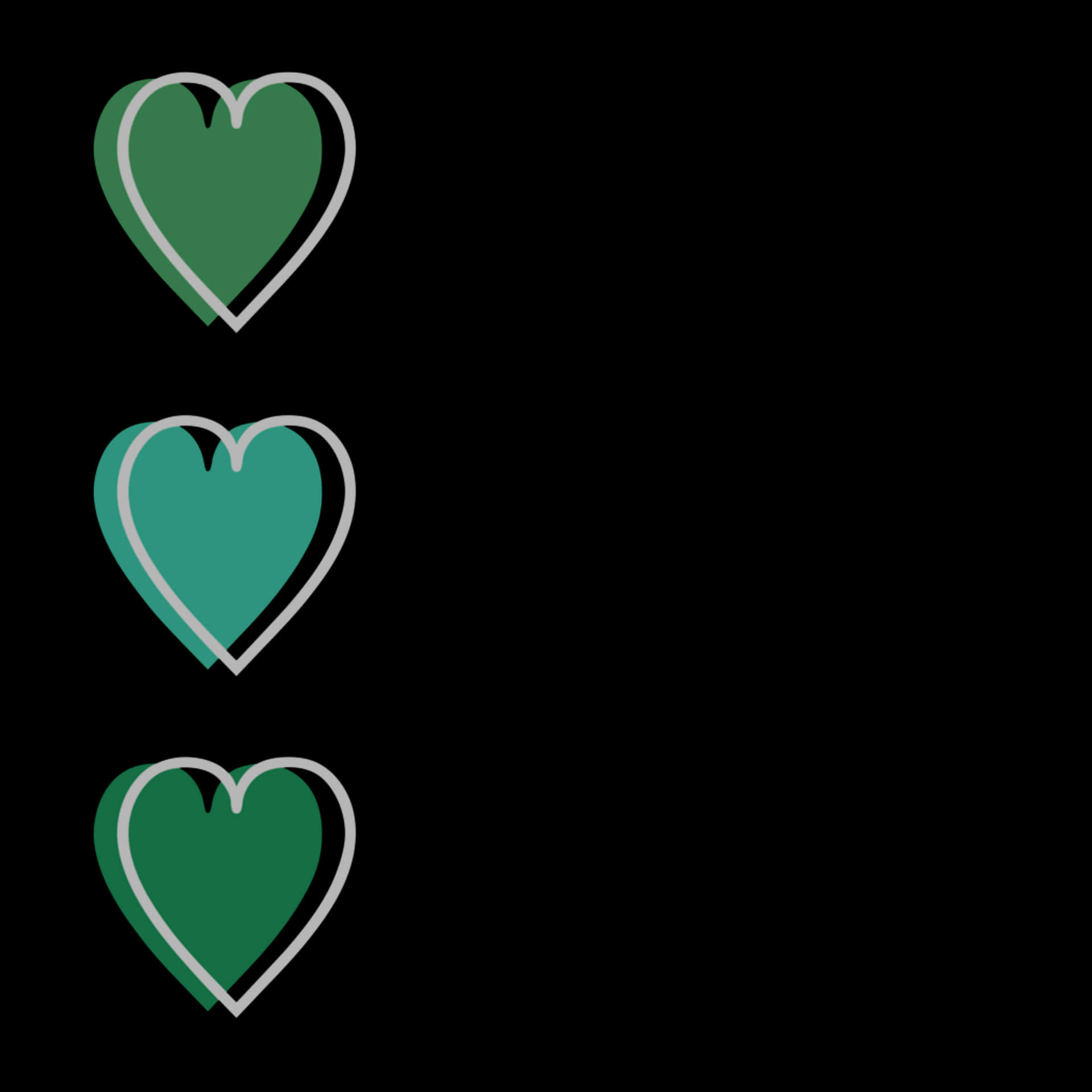 Find Love With A Mint Green Heart Background