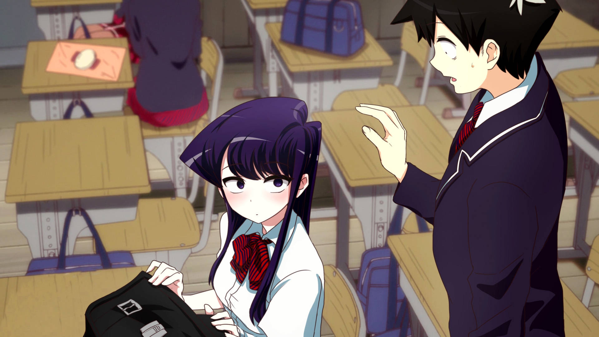 Find Out Why Komi Can't Communicate In This Awesome Show! Background