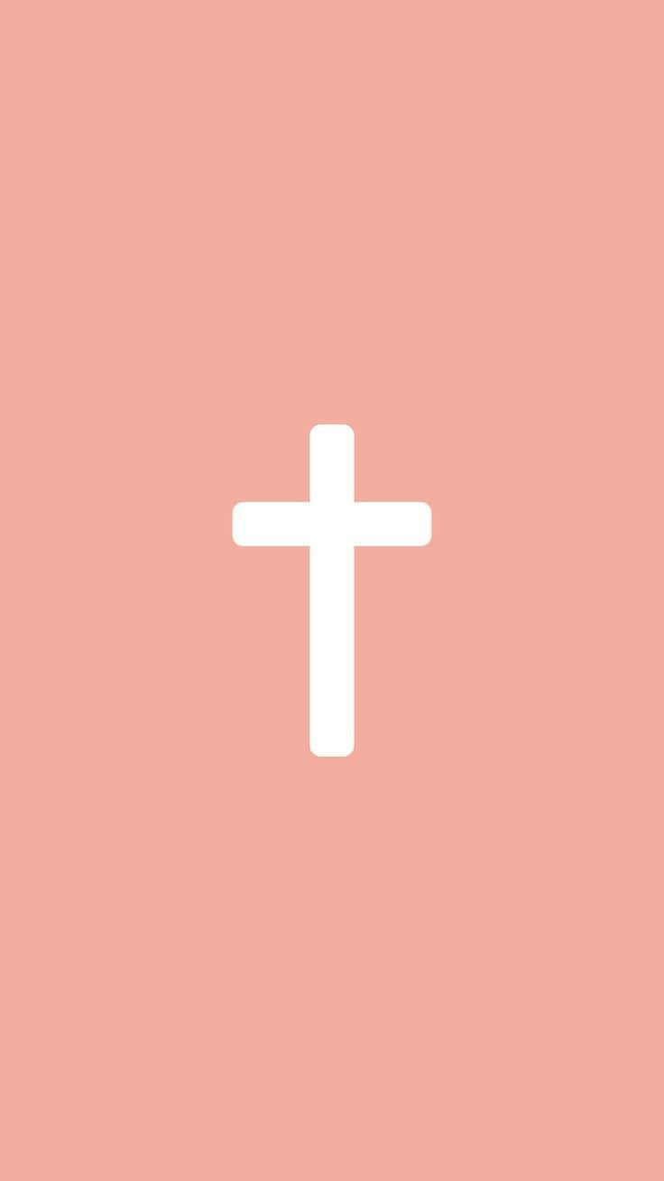 Find Solace And Strength With Pink Cross Background