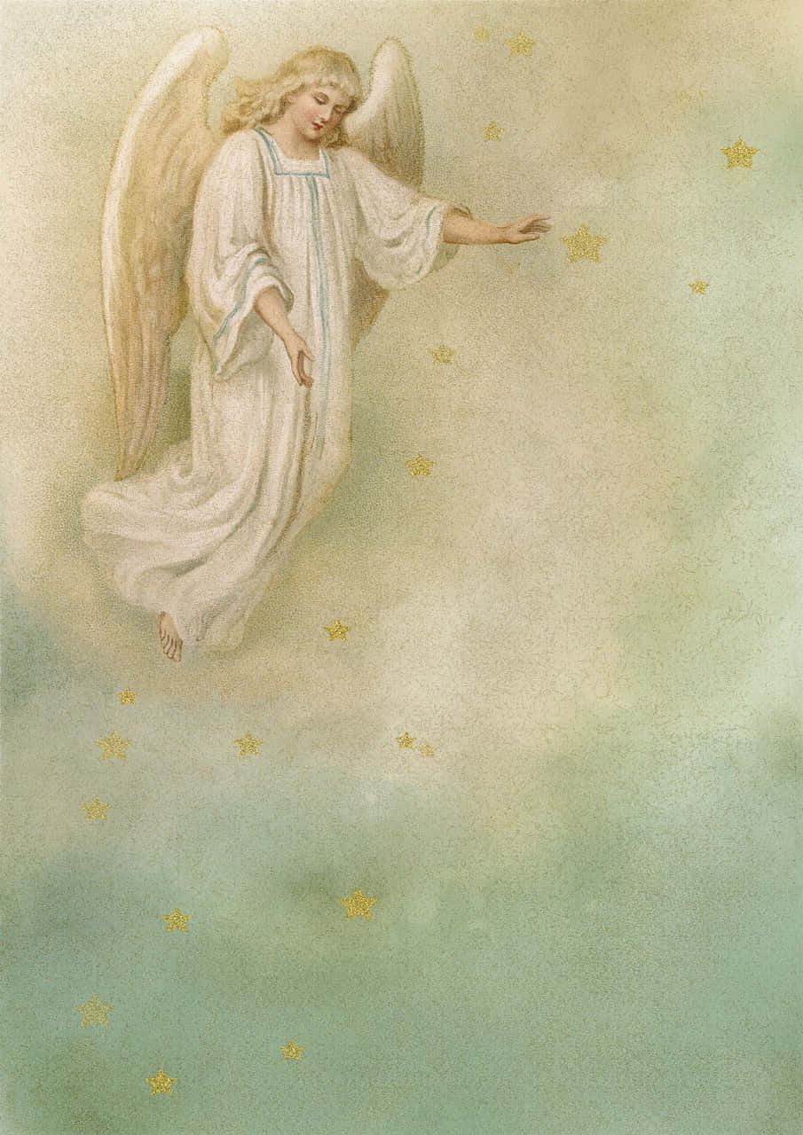 Find Your Inner Peace With Vintage Angel Background