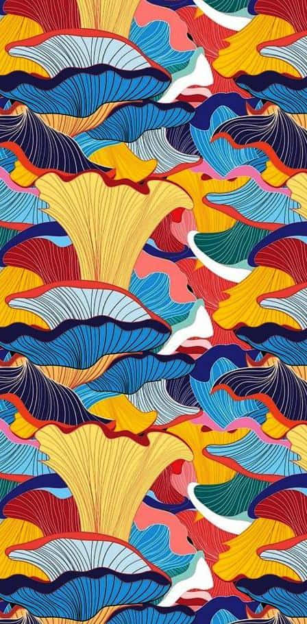 Find Your Spirit With Trippy Mushroom Background