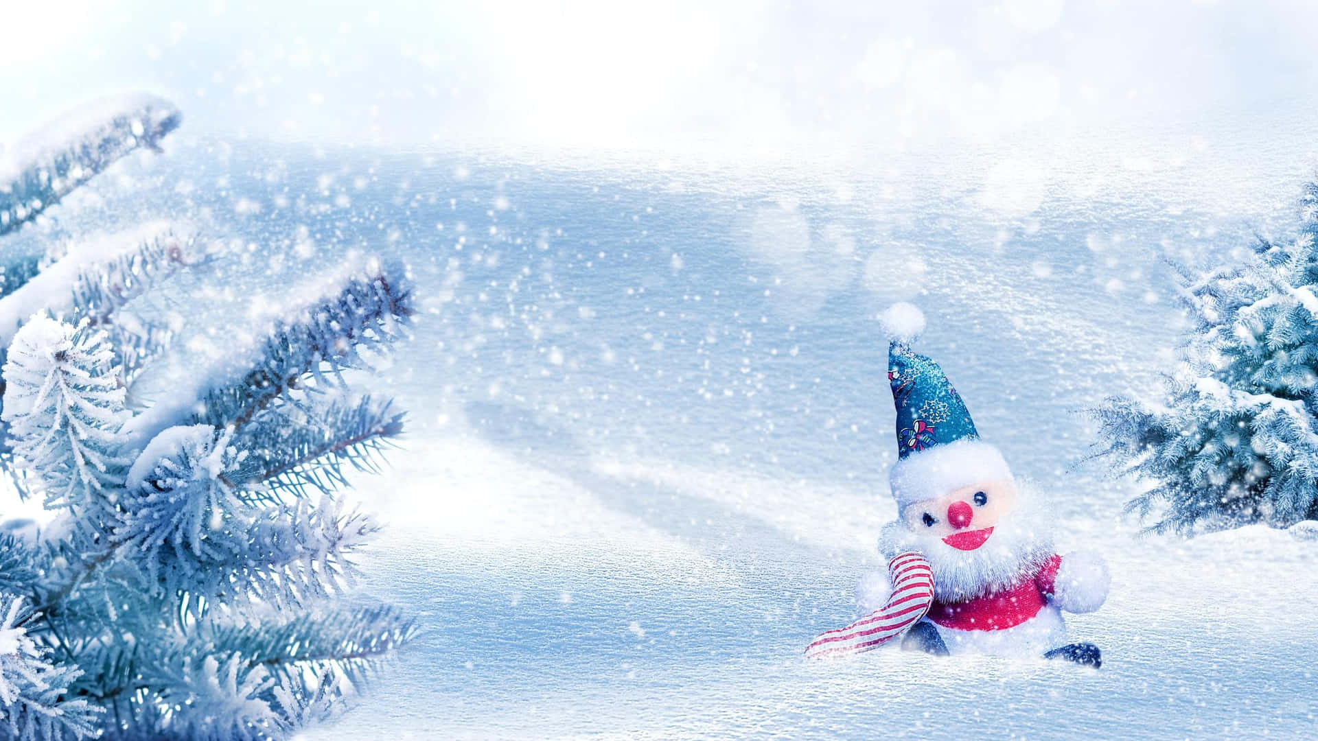 Find Your Winter Wonderland With A Beautiful Christmas-themed Landscape. Background