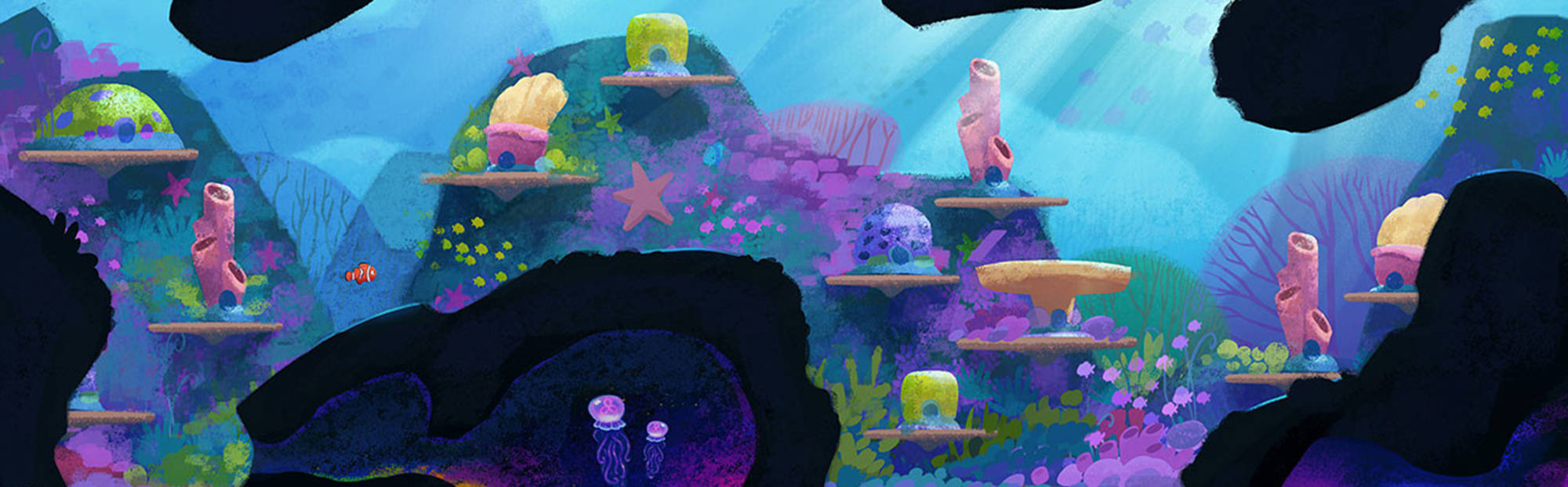 Finding Dory 2d Coral Concept Art
