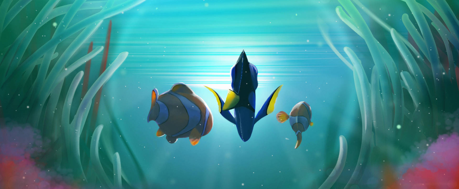 Finding Dory Graphic Art Background
