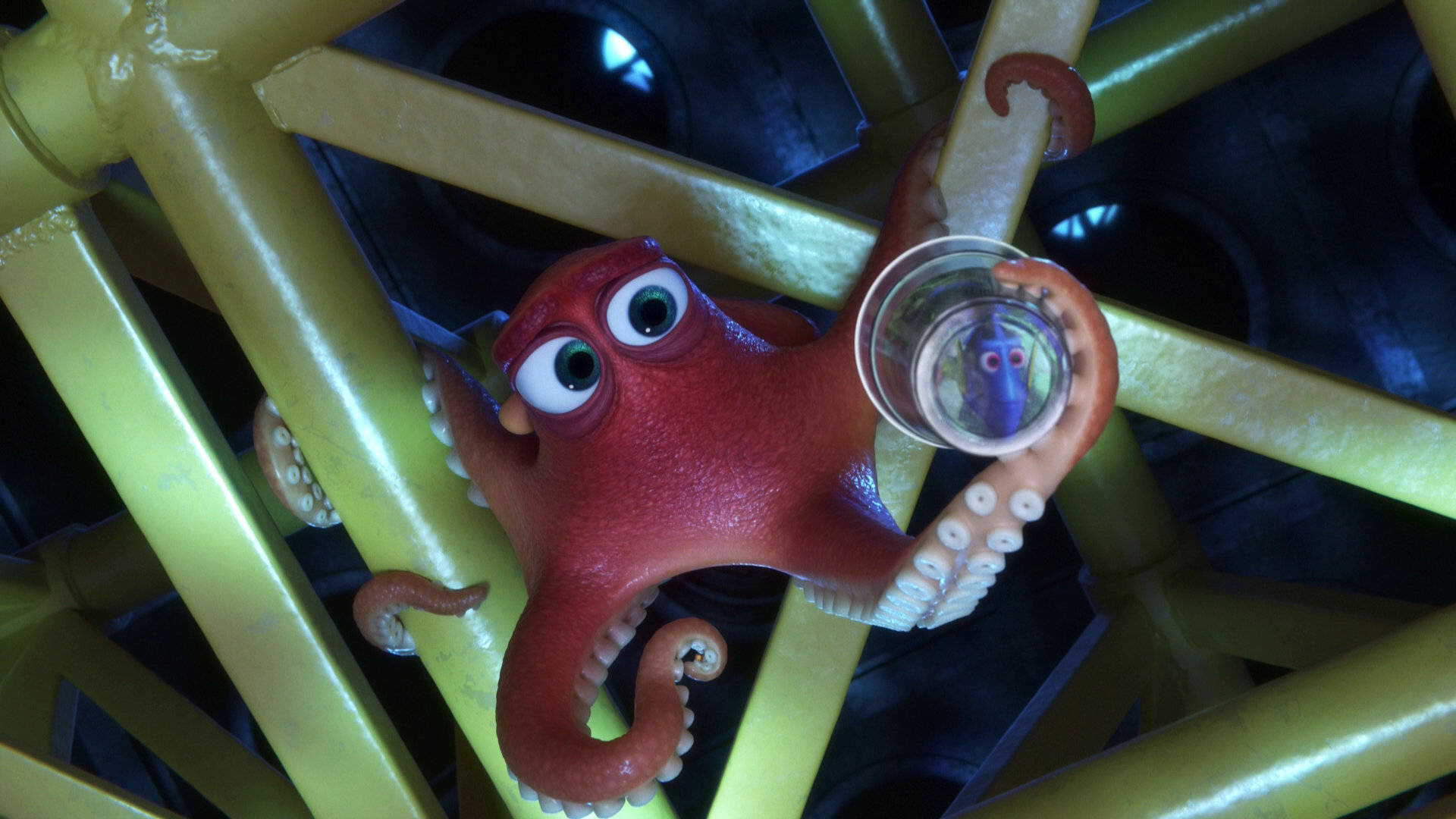 Finding Dory Octopus Hank Climbing Pipes