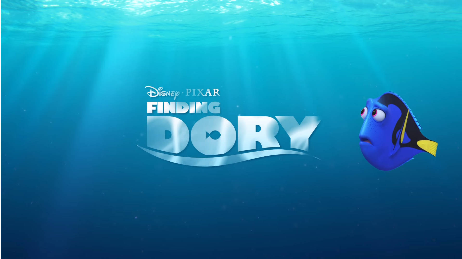 Finding Dory Poster Bluish Ocean Background Background
