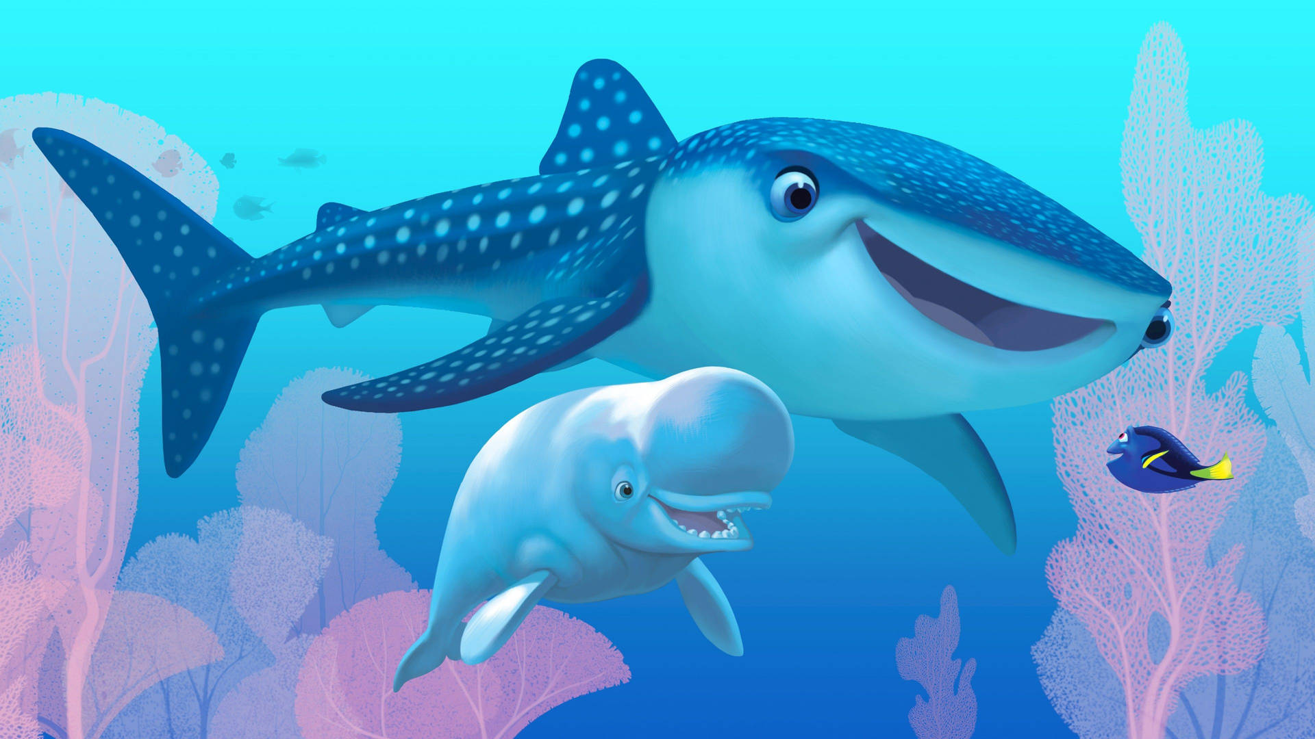 Finding Nemo Dory Destiny And Bailey Background