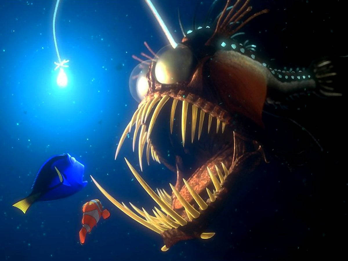 Finding Nemo Glowing Anglerfish Background
