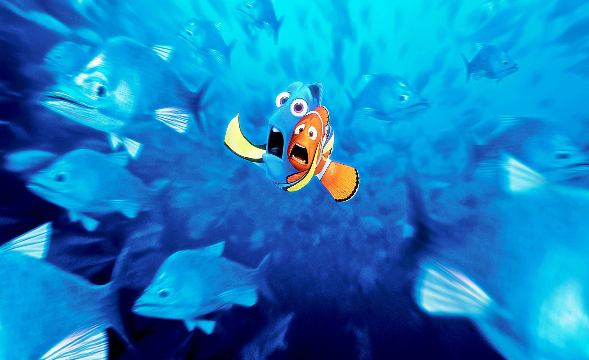 Finding Nemo Marlin And Dory Screaming