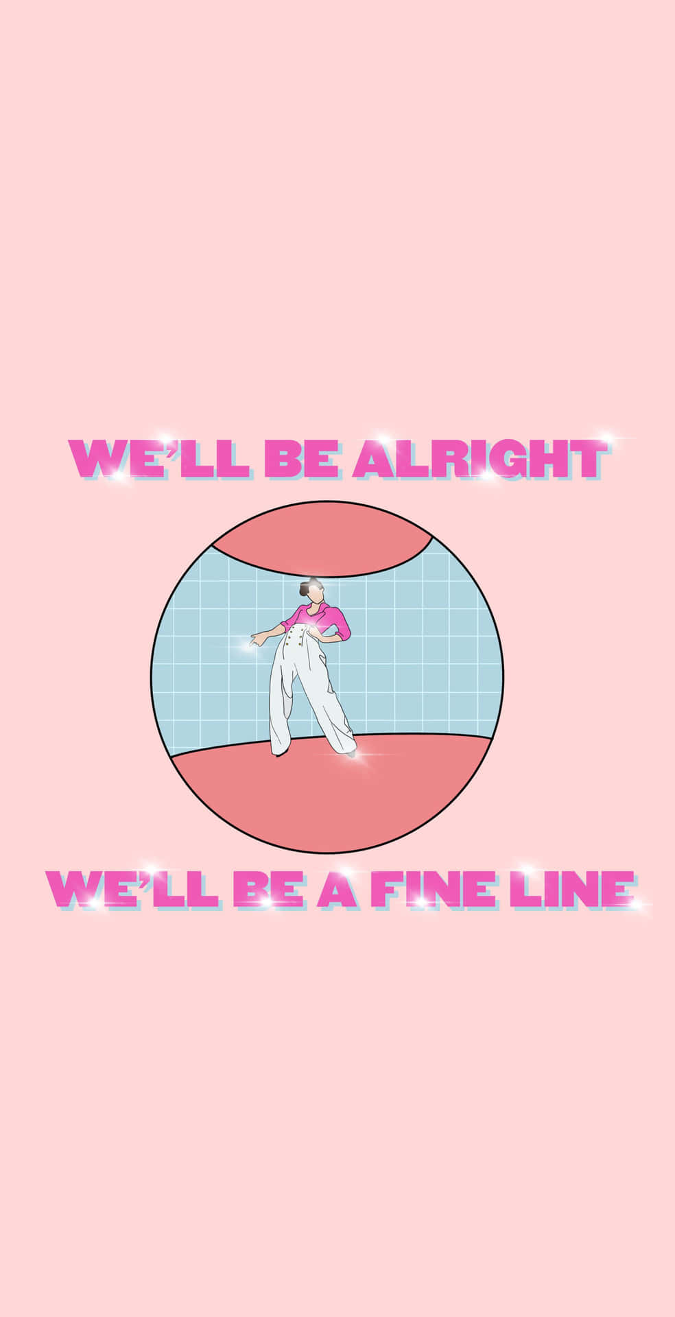 Fine Line Inspired Pink Graphic Background