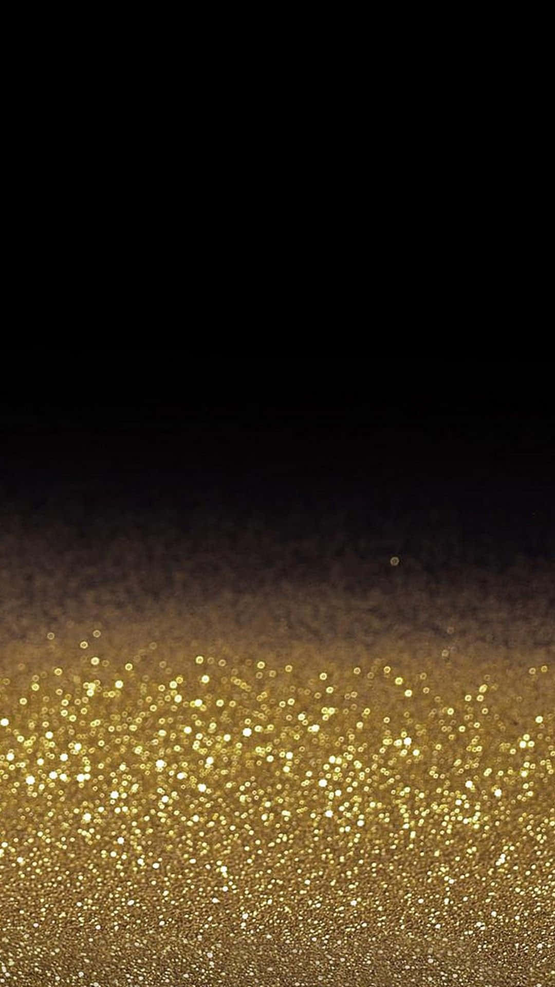 Fine Shiny Black And Gold Glitter Background