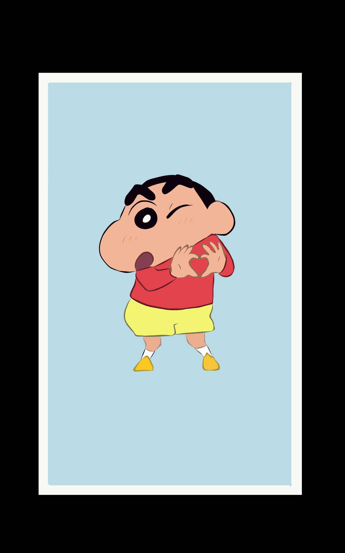 Finest Aesthetics Of Shinchan With Heart Sign
