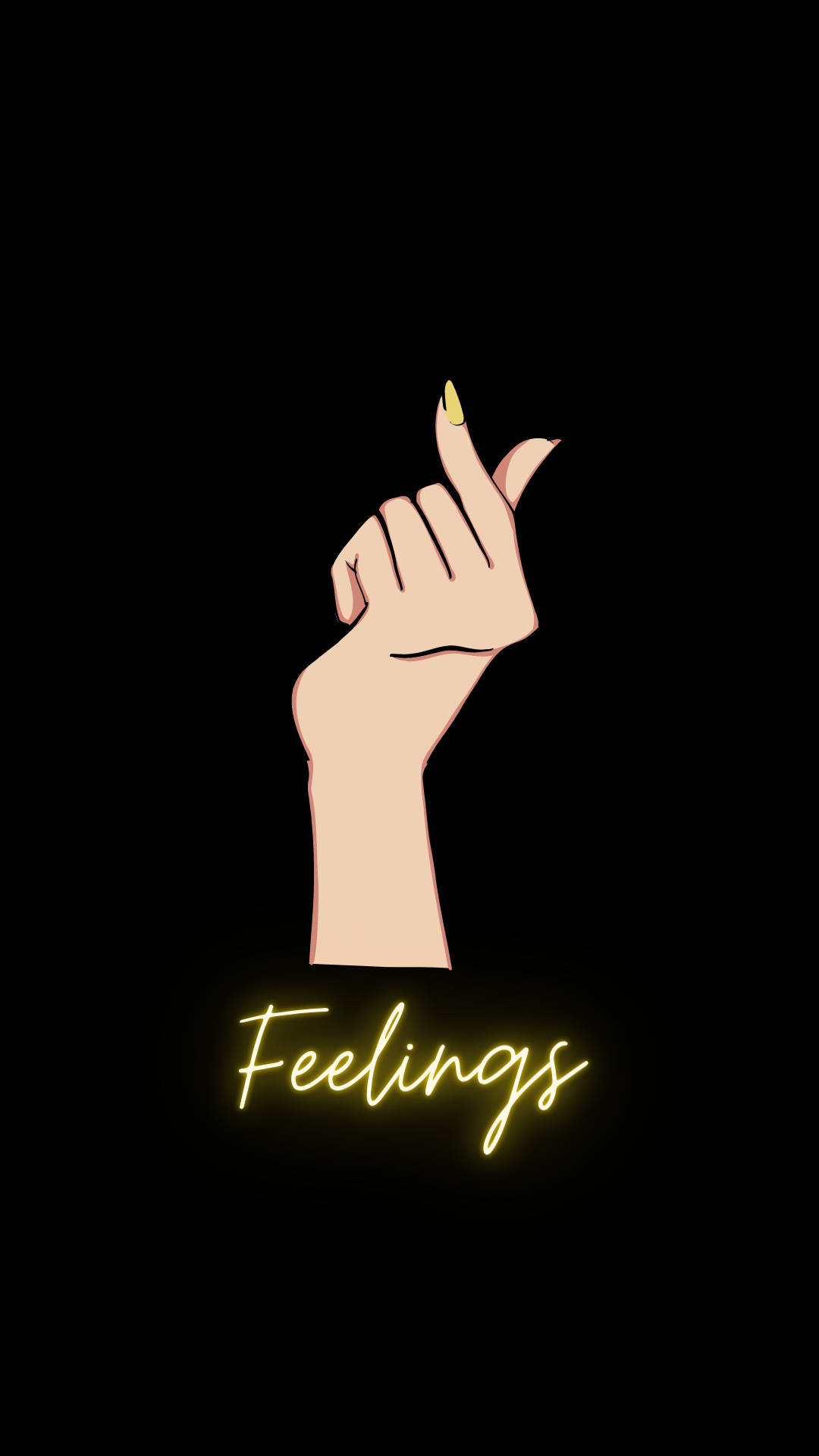 Finger Heart And Feelings Background