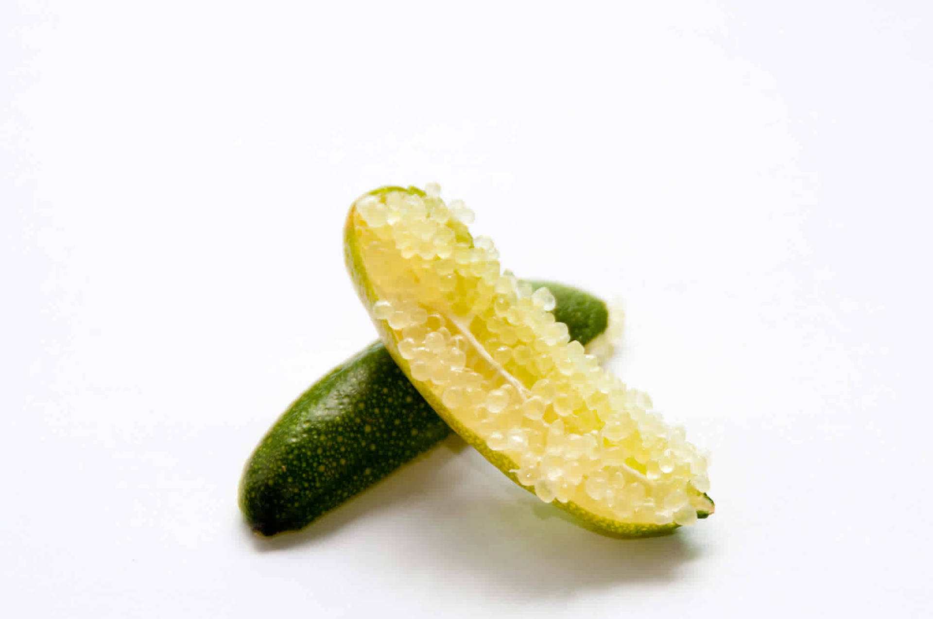 Finger Lime Sliced Open Background