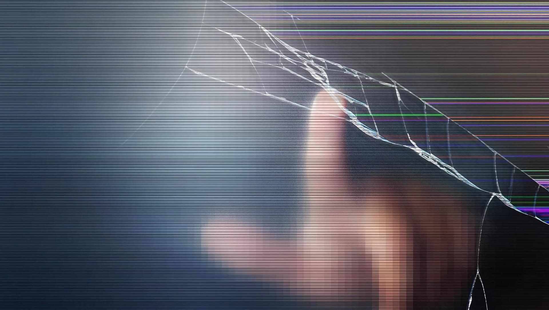 Finger Tapping A Broken Glass For Black Mirror Background