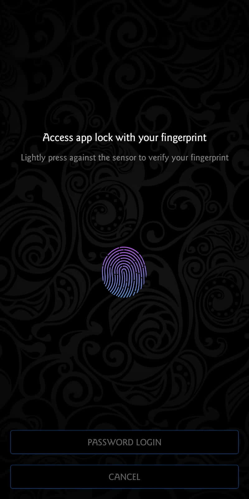 Fingerprint Authentication App Screen Background