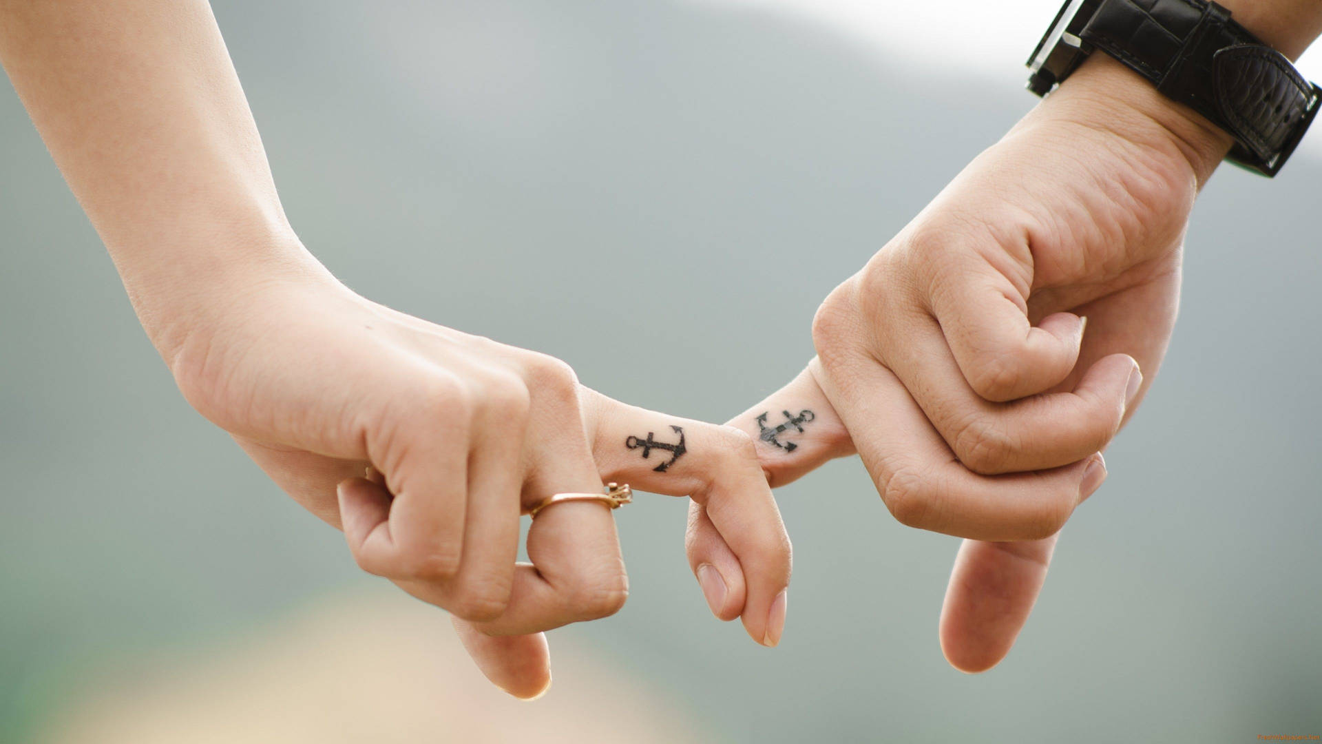 Fingers Intertwined Love Story Background
