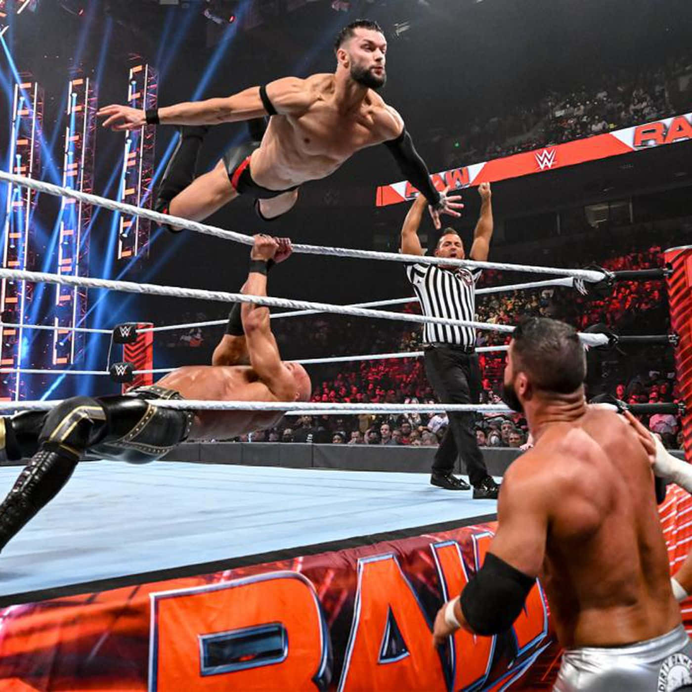 Finn Balor Dives Out Background