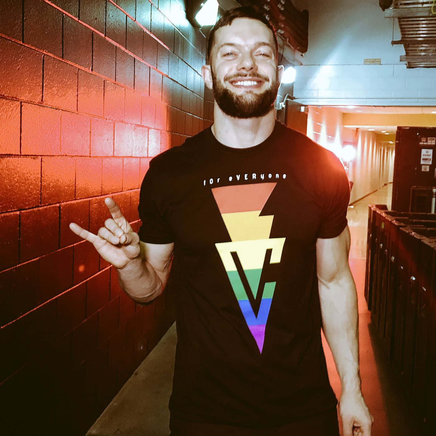 Finn Balor In Black Shirt Background