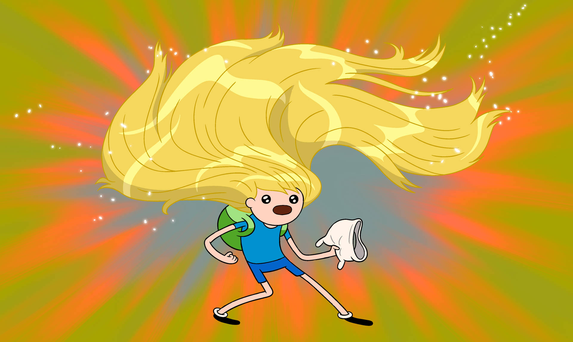 Finn With Hair Adventure Time Laptop Background