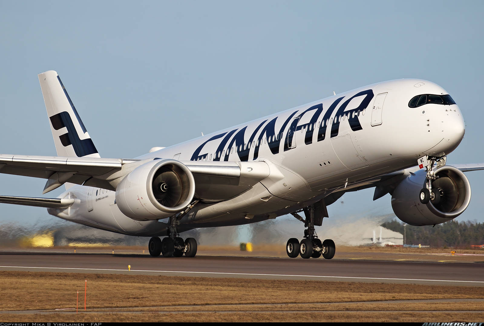 Finnair About To Take Off Background