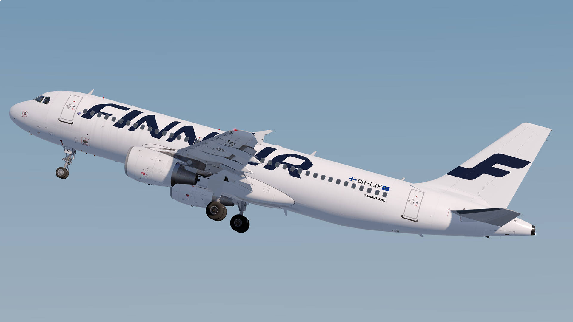 Finnair In Blue Background