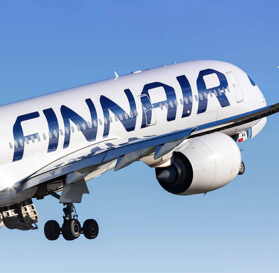 Finnair Letter Logo Background