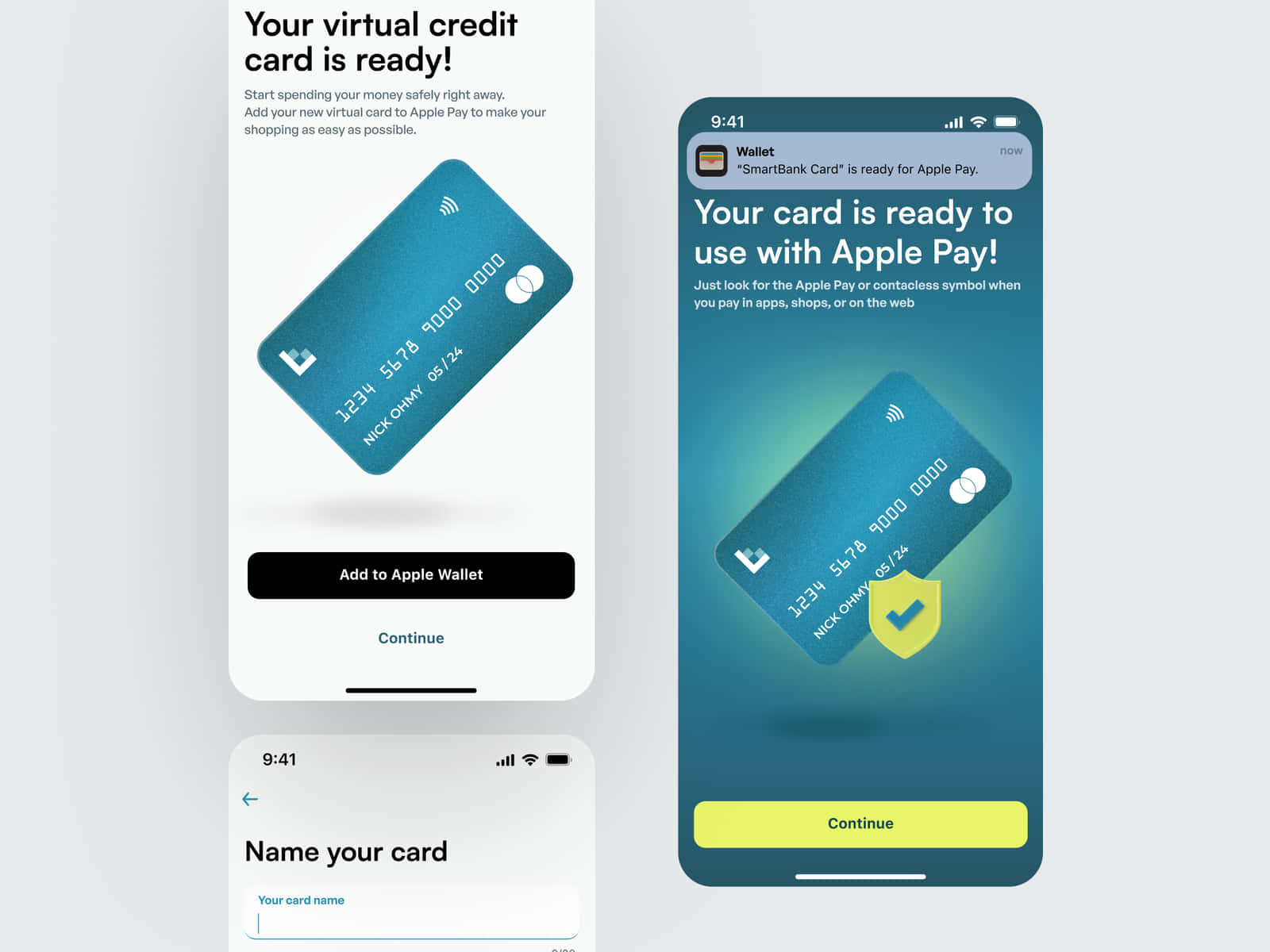 Fintech App Add Card Apple Pay Background