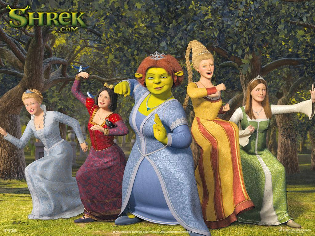 Fiona And Other Princesses In Shrek 2