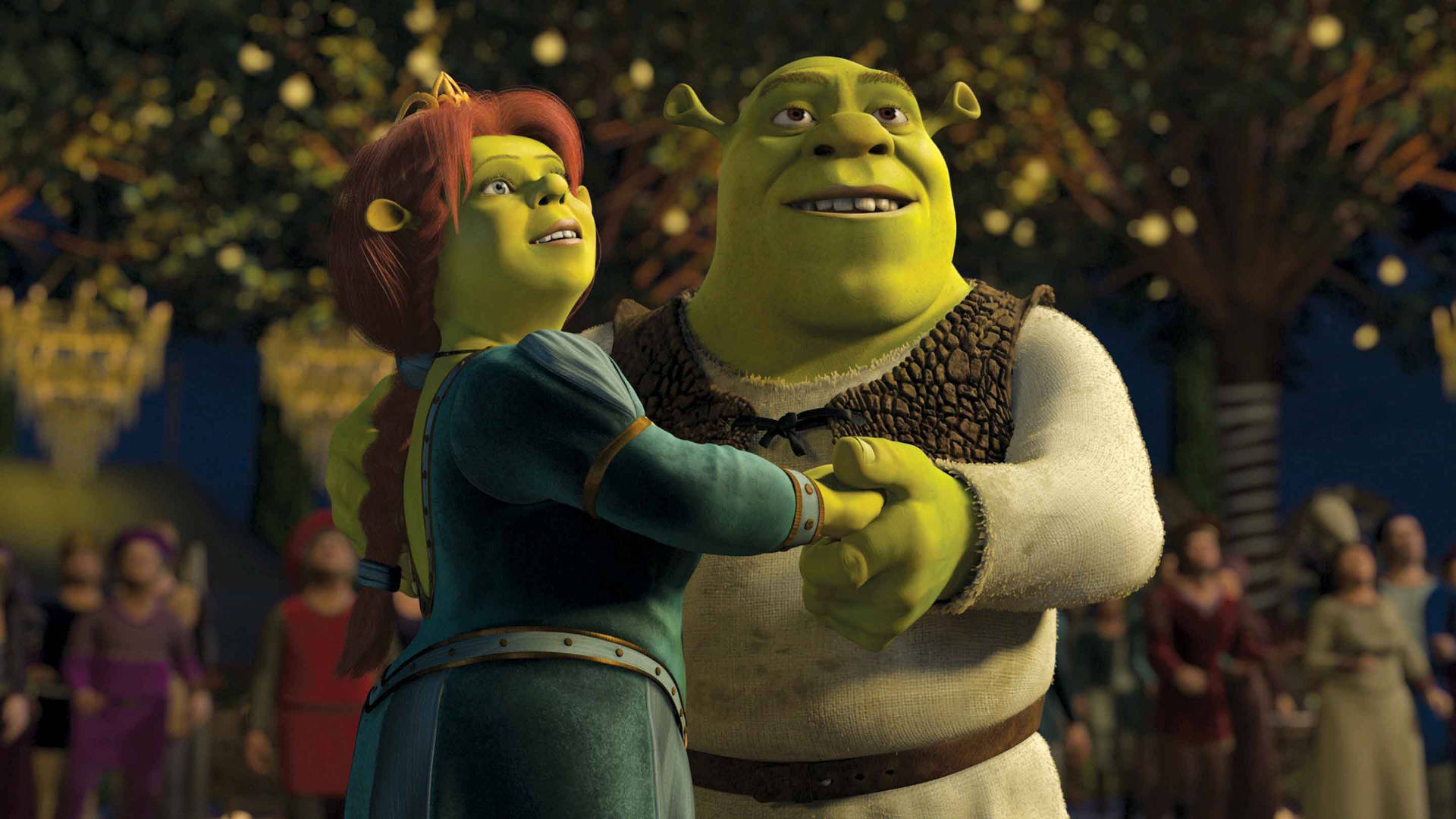 Fiona And Shrek 2 Holding Hands