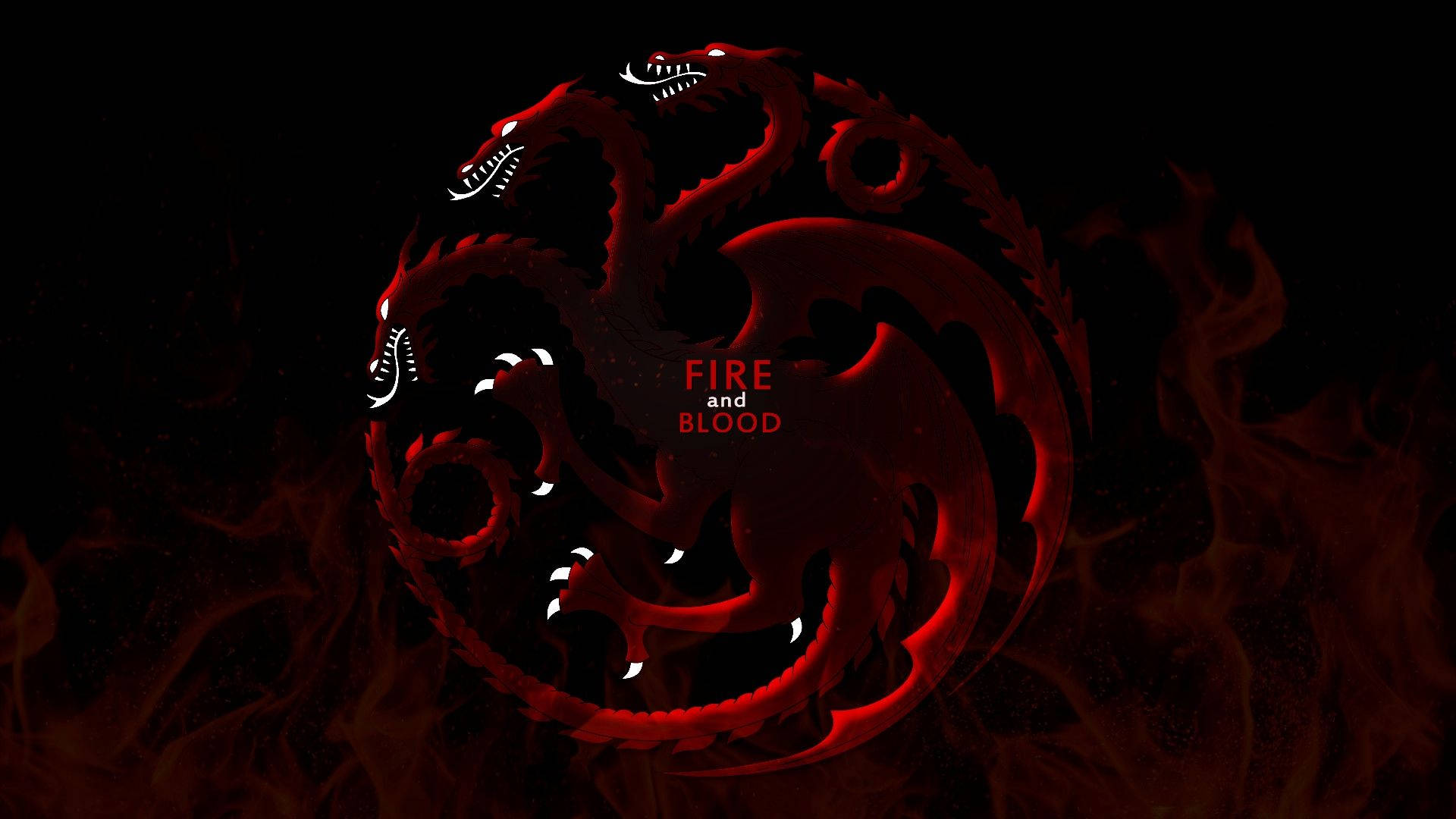 Fire And Blood Red House Targaryen Background