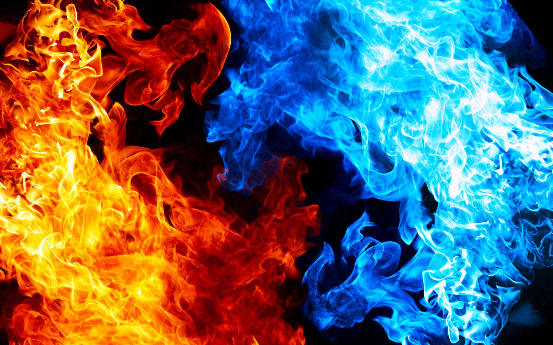 Fire And Ice Flame Background