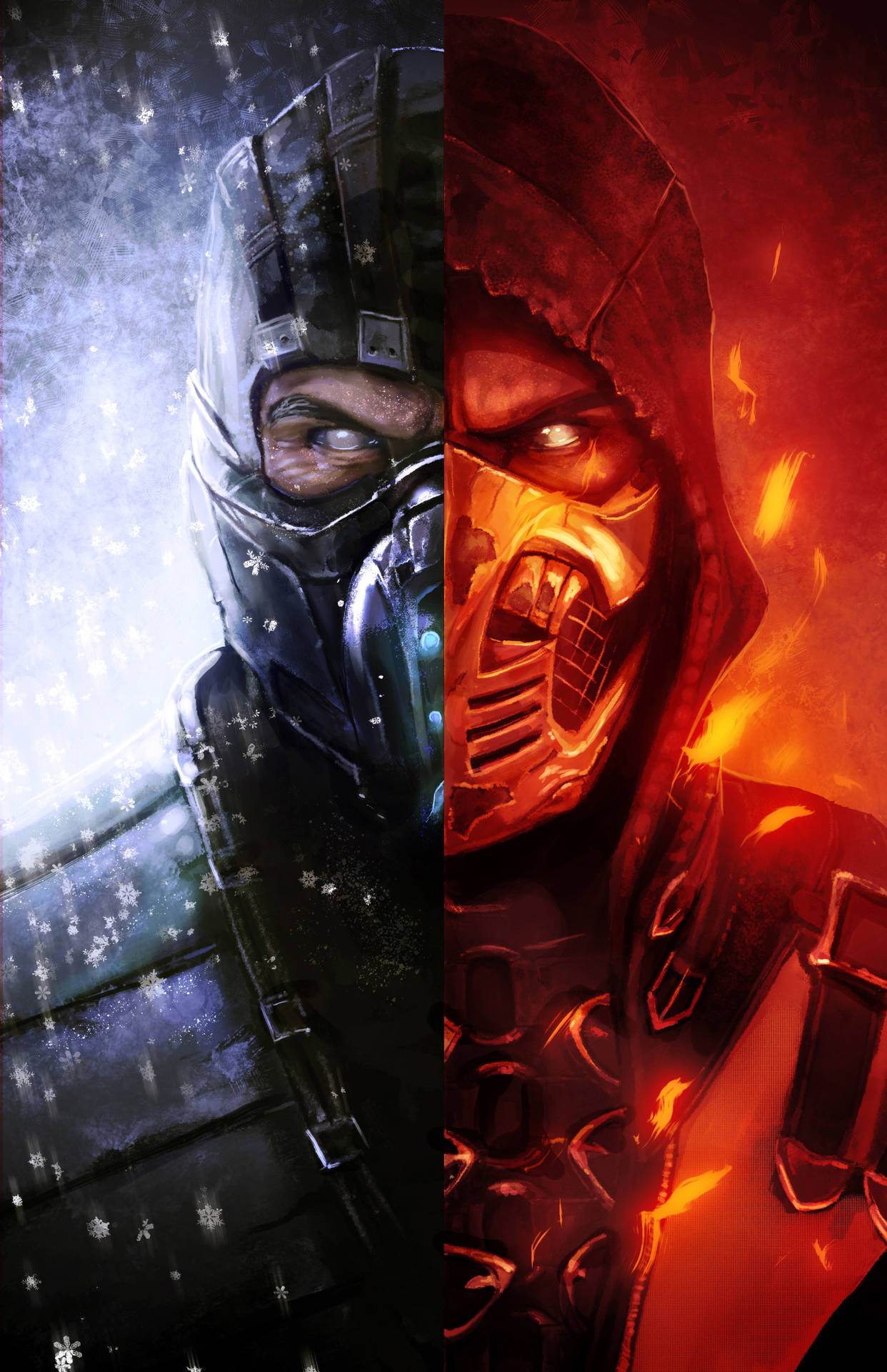 Fire And Ice Mortal Kombat Background