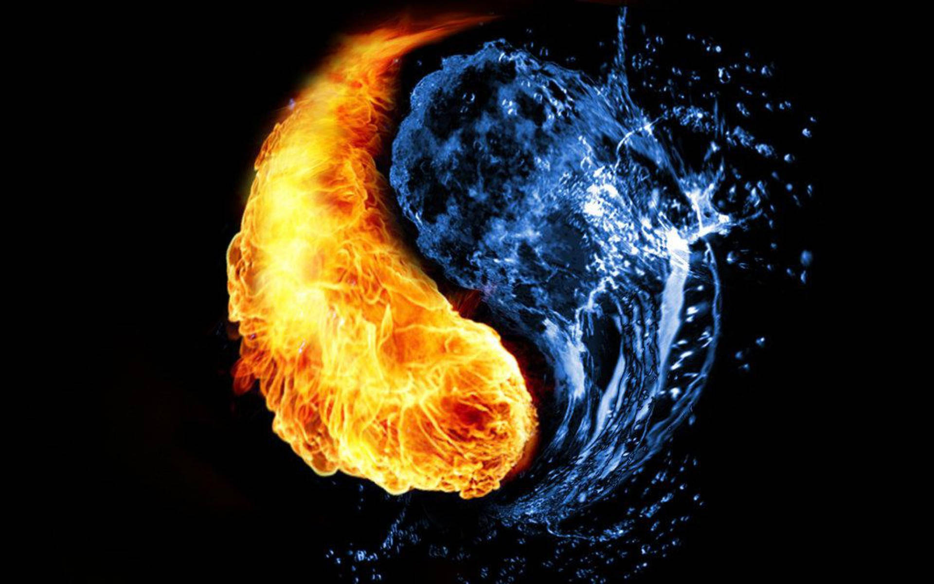 Fire And Ice Of Yin Yang Background