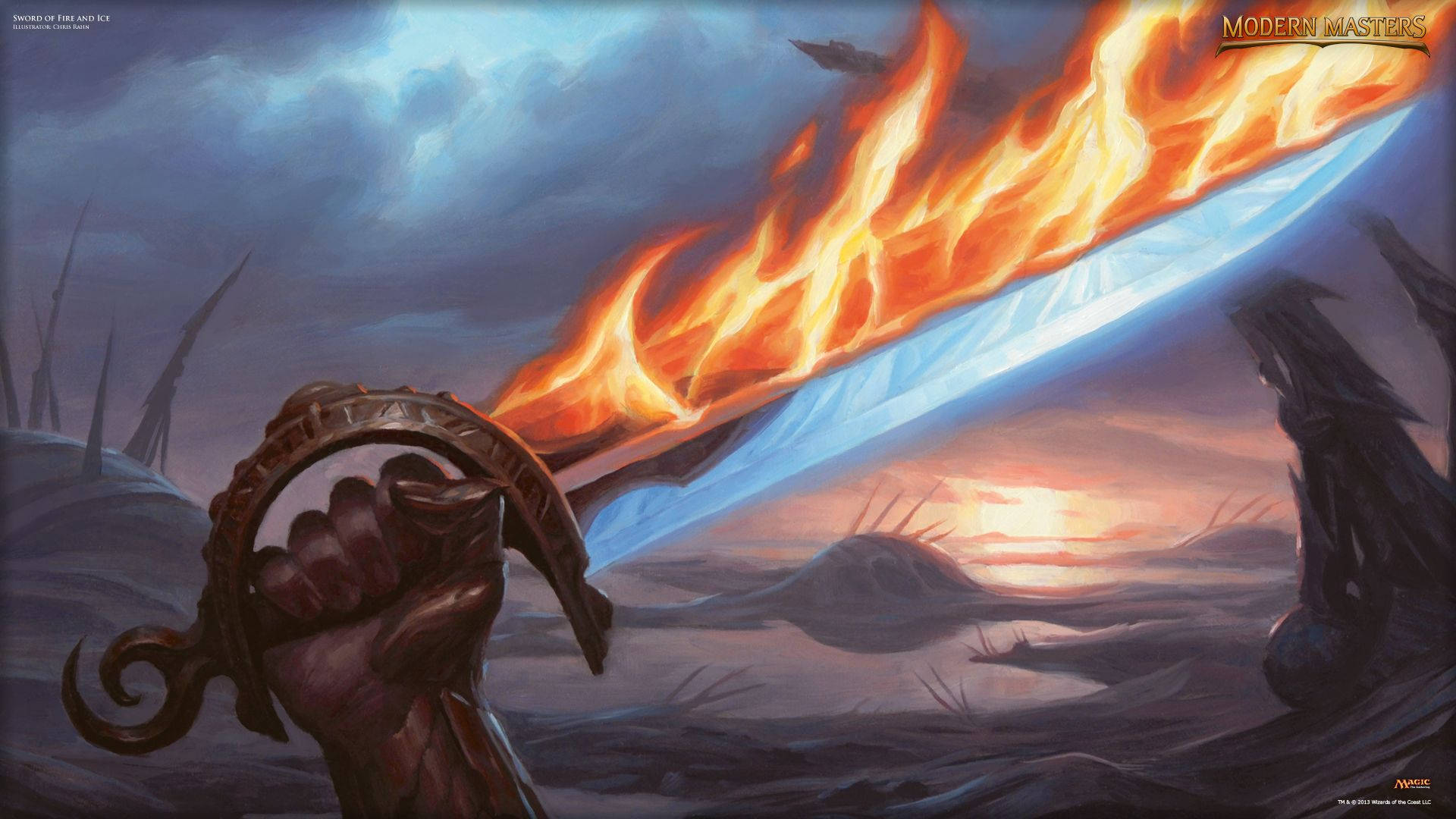 Fire And Ice Sword Background