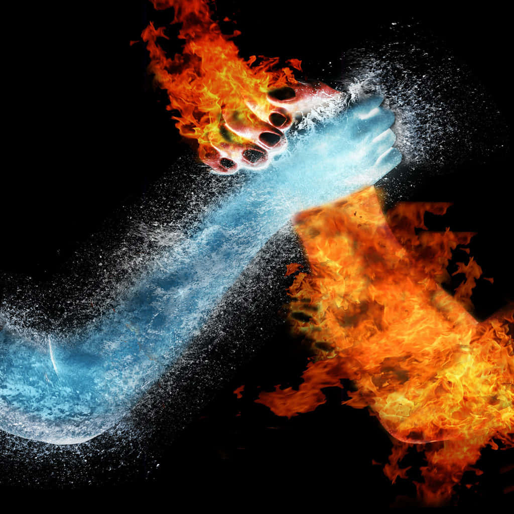 Fire And Water Coexist In Harmony Background