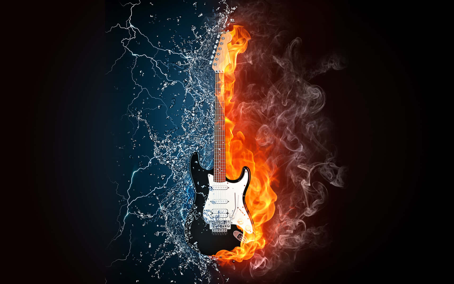Fire And Water Heatedly Conversing Background
