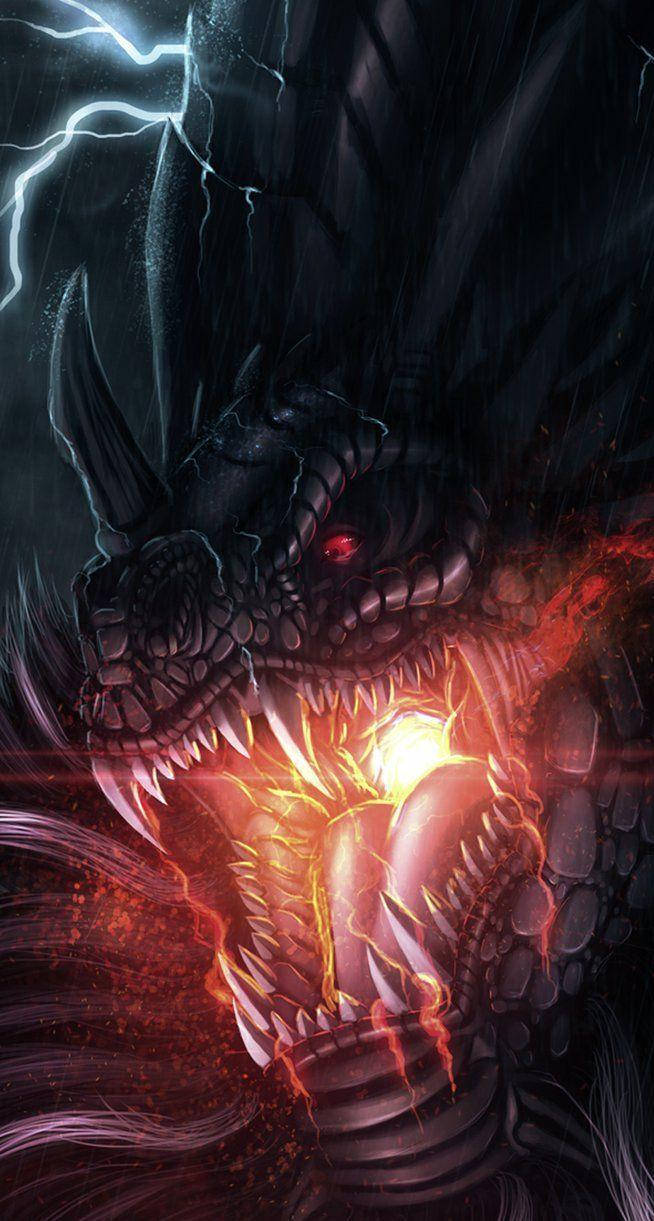 Fire-breathing Dragon For Iphone Screens Background